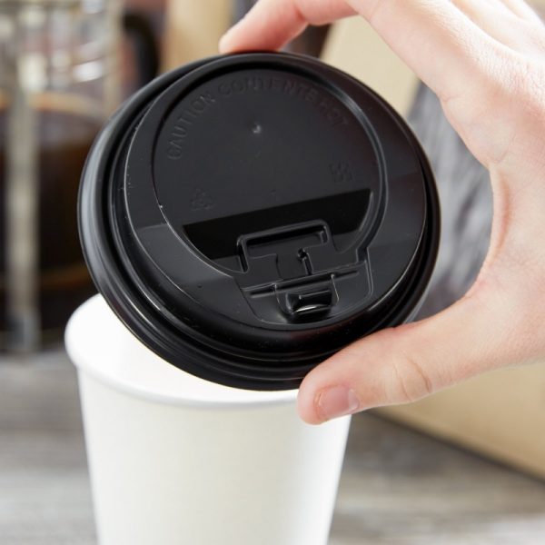 80mm 90mm lock back sipper disposable paper cup plastic lid