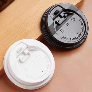 80mm 90mm lock back sipper disposable paper cup plastic lid