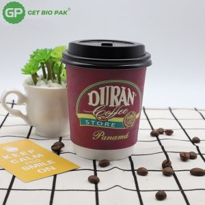 8 oz getbio® disposable hot tea double wall paper cup