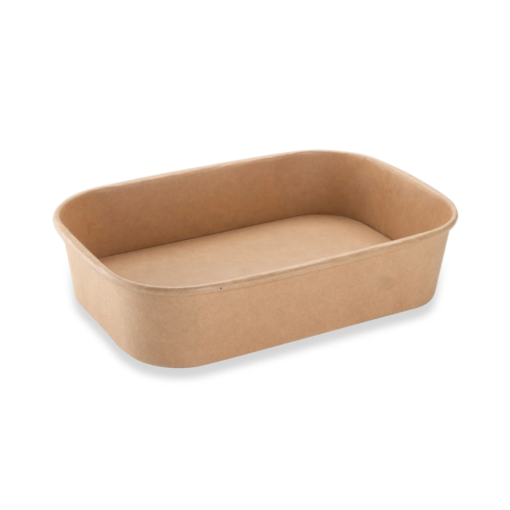 650ml kraft bioboard rectangle paper containers