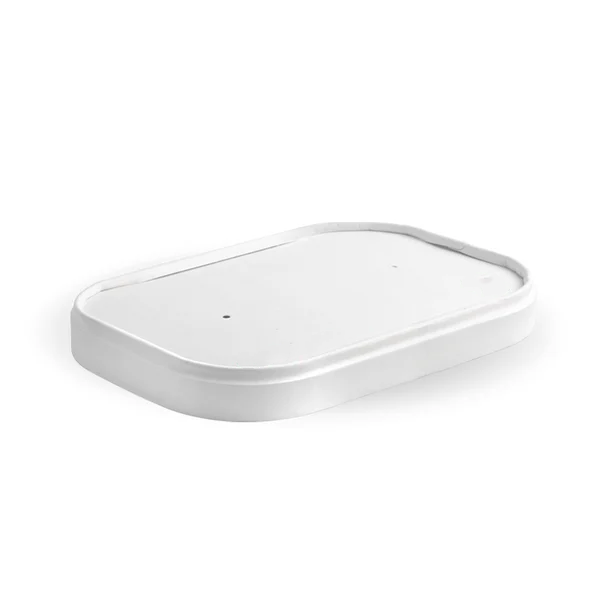 white paper food container lid